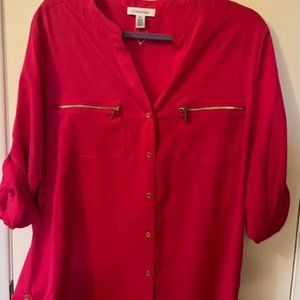 Hot pink Calvin Klein blouse